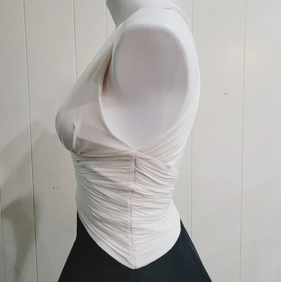 BCBGmaxazria Cocktail Wedding Formal Maxi Dress with Pockets Plunge V Neck Sz 2 - Picture 8 of 13